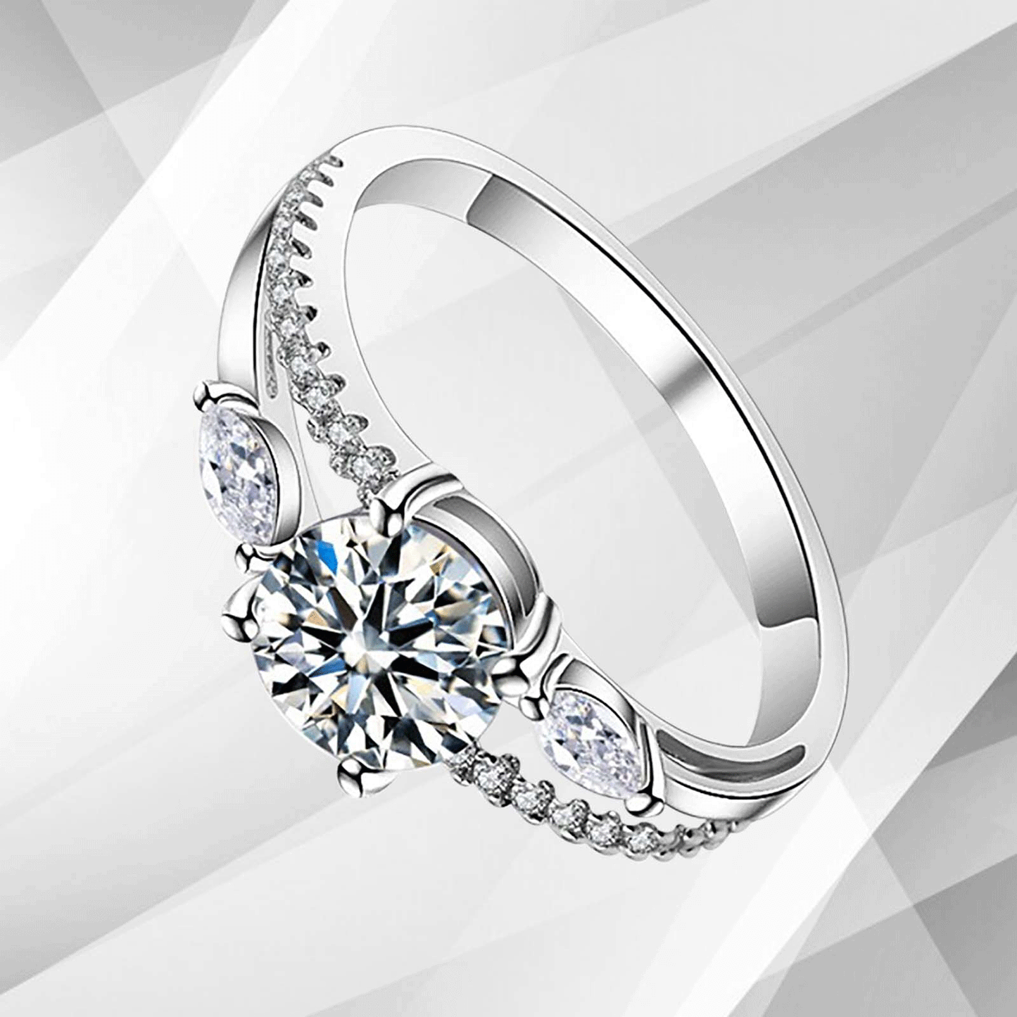 2.50Ct Round Cut Diamond Solitaire Bridal Engagement Ring 18Ct White