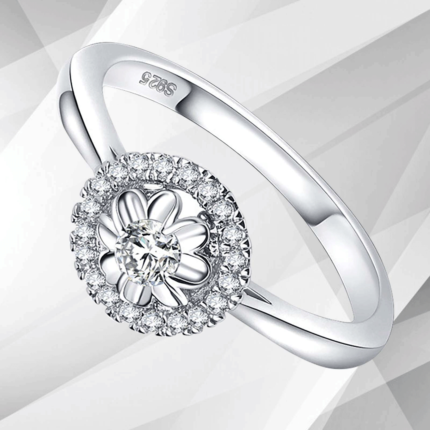 1.7Ct Round-Cut Diamond Cushion Halo Women Engagement Ring 18K White