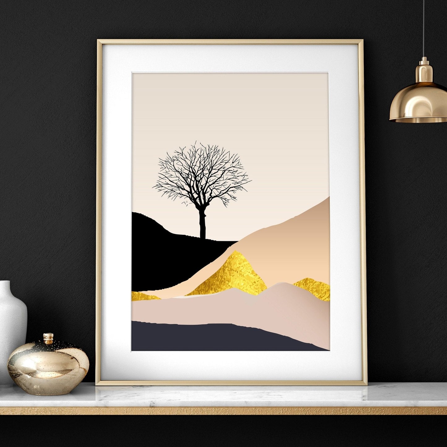 Modern prints for living room | set of 3 wall art prints
