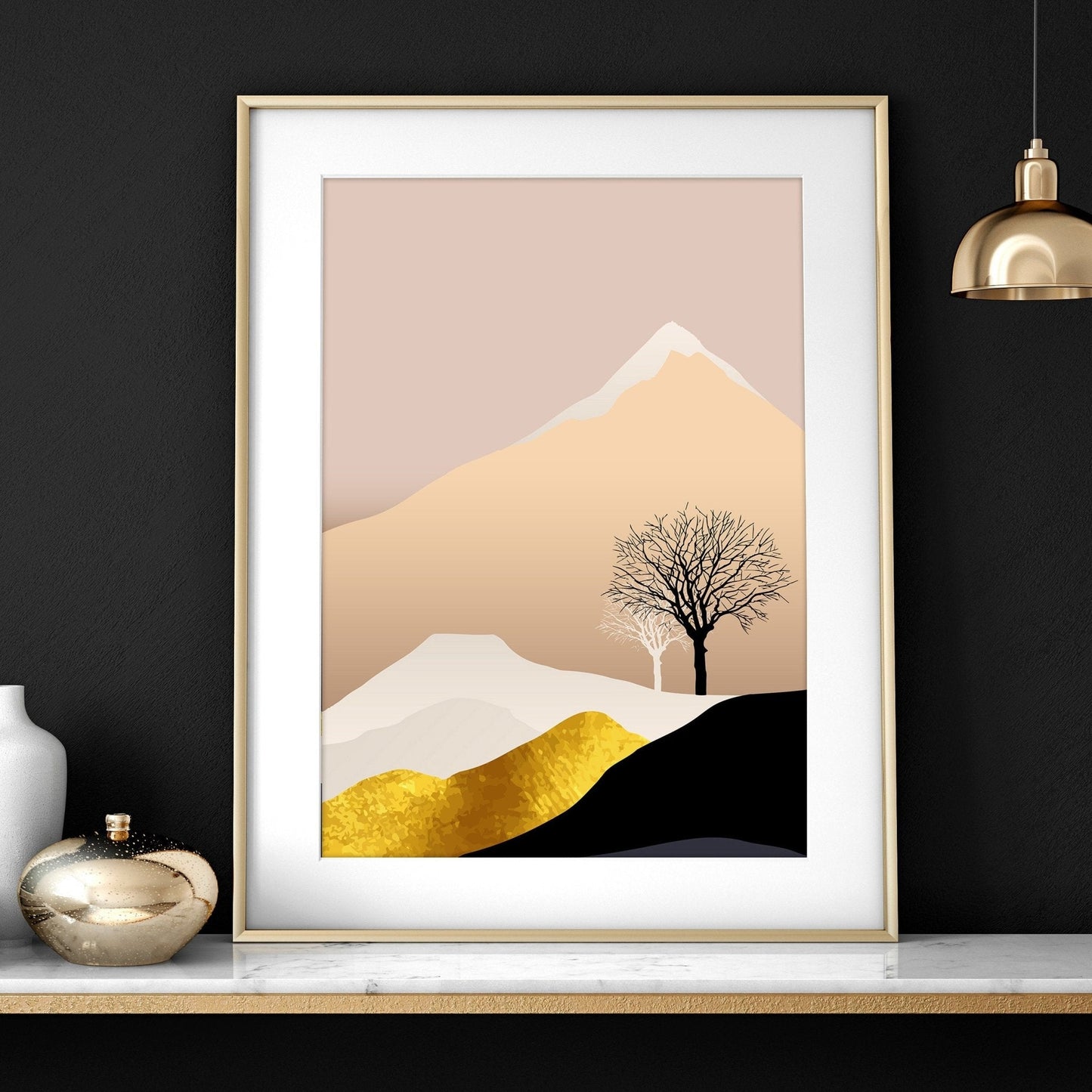 Modern prints for living room | set of 3 wall art prints