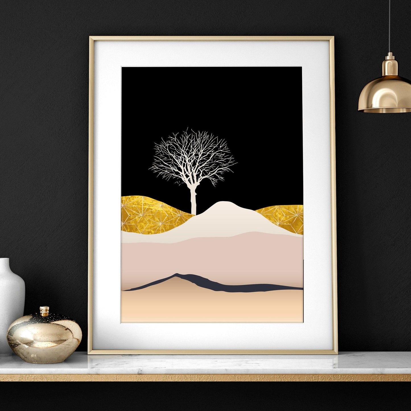Modern prints for living room | set of 3 wall art prints