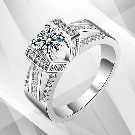 2.0Ct Round-Cut CZ Diamond Solitaire Bridal Engagement Ring 18Ct White